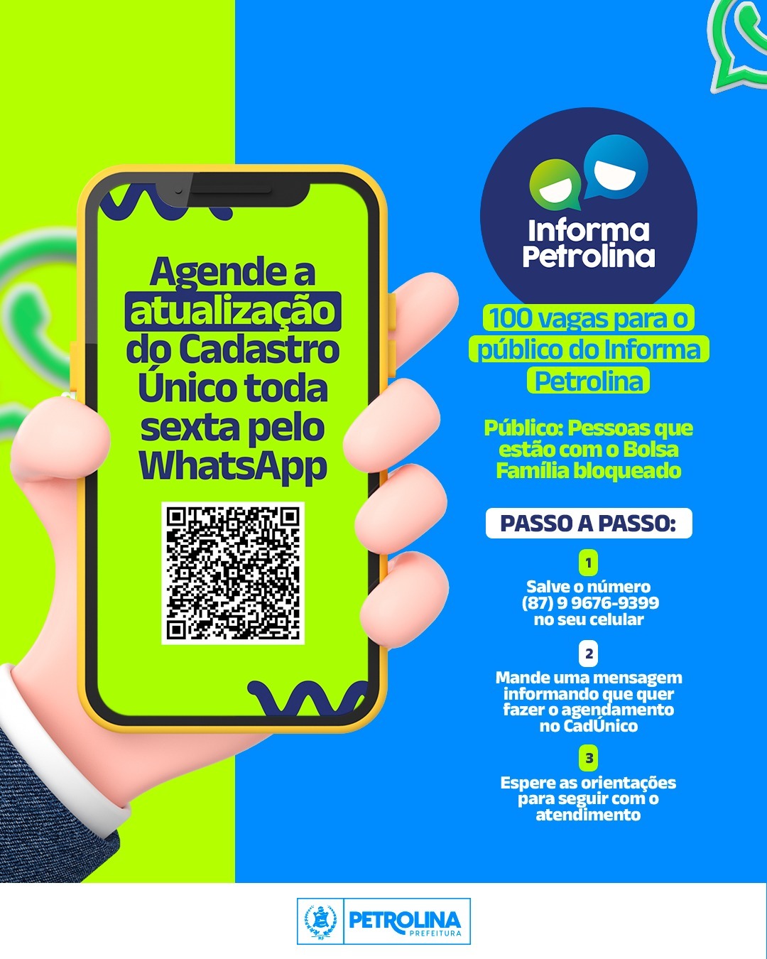 Coder disponibiliza novos números de atendimento via WhatsApp