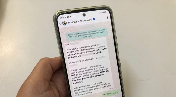 Prefeitura usa Inteligência Artificial para confirmar consultas e exames em Petrolina