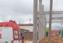 Trabalhador morre após ser atingido por pilastra em obra no bairro Vila Débora, em Petrolina
