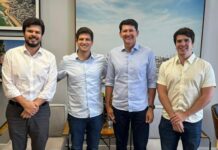 Simão Durando visita João Campos e discute parcerias entre o Recife e Petrolina