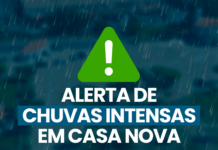 Defesa Civil de Casa Nova alerta para previsão de chuvas intensas nos próximos dias