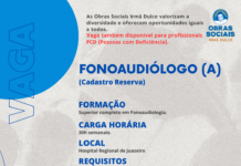 Hospital Regional de Juazeiro abre processo seletivo para formação de cadastro reserva defonoaudiólogo