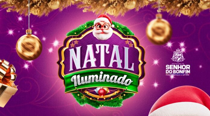 Fique por da programação do Natal 2025 e a chegada do Papai Noel de Senhor do Bonfim