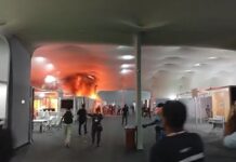 Incêndio atinge pavilhão na COP30