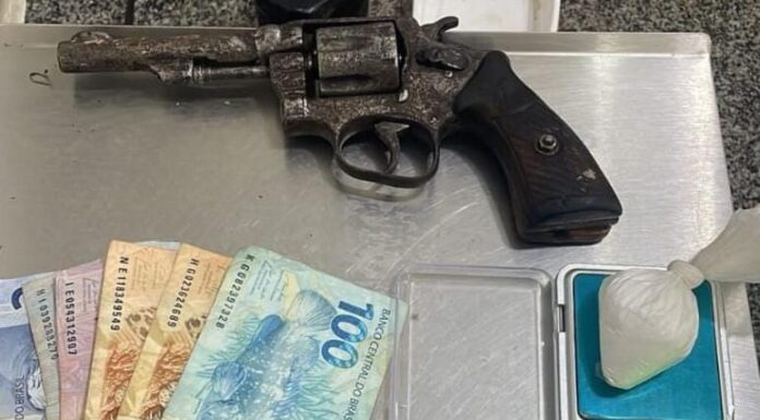 Policiais militares do 5°BPM apreendem entorpecentes e arma de fogo próximo à Vila Marcela