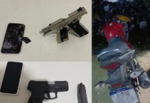 PMBA apreende armas e motocicleta com restrição de roubo após tentativa de homicídio em Juazeiro