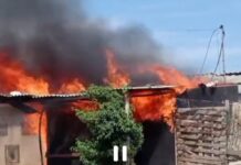 Incêndio atinge barraca de alimentos na área externa do Mercado do Produtor de Juazeiro; ninguém ficou ferido