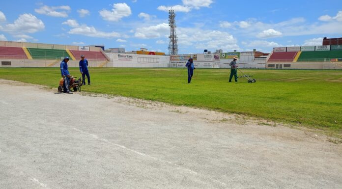 Gramado do Estádio Adauto Moraes passa por melhorias técnicas e será elevado a novo padrão de qualidade