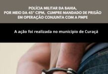 Polícia Militar cumpre mandado de prisão em Curaçá (BA)