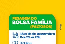 Bolsa Família: última chamada para pesagem obrigatória de beneficiários faltosos será realizada nos dias 18 e 19 de dezembro, em Juazeiro