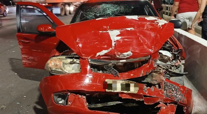 Colisão frontal na Ponte Presidente Dutra deixa três feridos