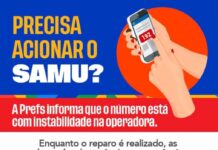Devido à instabilidade no 192, SAMU Petrolina disponibiliza número alternativo para urgências