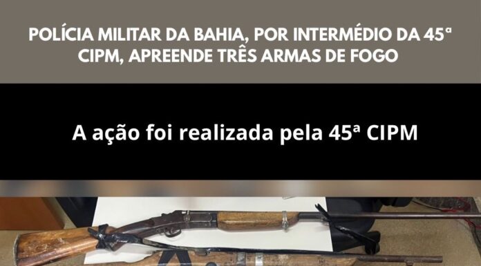 Armas de fogo são apreendidas pela PM em Curaçá (BA)
