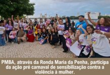 Ronda Maria da Penha de Juazeiro realiza ação de pré carnaval na Orla