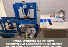 Polícia Militar da Bahia desarticula laboratório de refino de cocaína e apreende mais de 12 kg da droga em Juazeiro