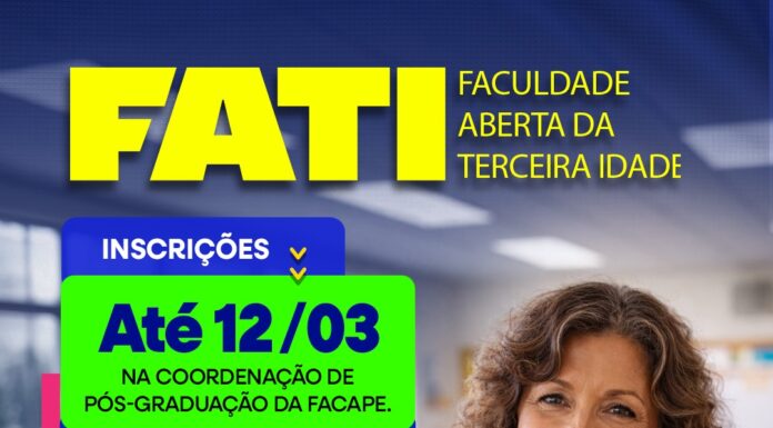 Facape inicia inscrições para a FATI e abre portas para cursos gratuitos para a terceira idade