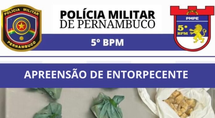 Policiais do 5°BPM apreendem drogas no bairro São Joaquim em Petrolina