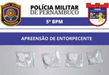 Policiais militares apreendem cocaína e balança de precisão em Petrolina