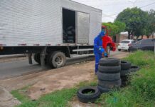 Força-tarefa do Petrolina + Limpa recolhe mais de três toneladas de pneus descartados irregularmente