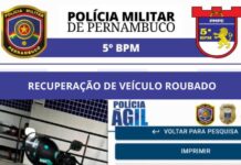 Policiais do 5°BPM recuperam veículo com restrição de roubo no Projeto C-3
