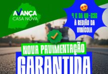 Gestão Anisio Viana conquista nova pavimentação para Casa Nova junto ao Governo do Estado