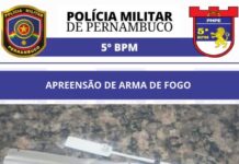 PM de Petrolina apreende arma de fogo e munições no povoado de Nova Descoberta