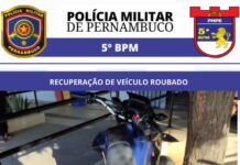 Policiais do 5°BPM recuperam moto com restrição de roubo no Projeto N-5
