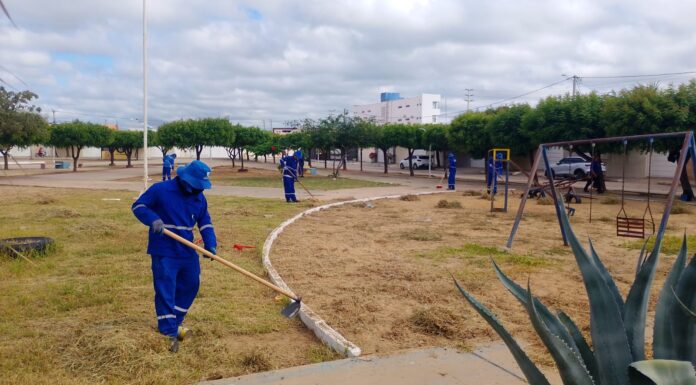 Prefeitura de Petrolina dá continuidade à manutenção de praças e áreas verdes