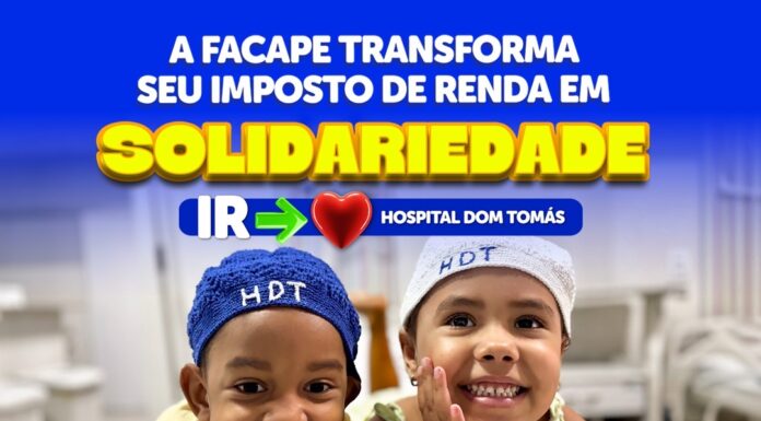 Facape oferece preenchimento gratuito do IRPF e mobiliza doações para o Hospital Dom Tomás