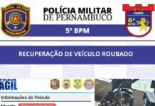Policiais do 5ºBPM recuperam veículo roubado no Portal da Cidade em Petrolina