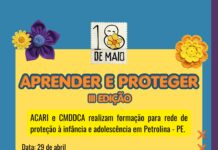 ACARI e CMDDCA realizam formação sobre enfrentamento à violência sexual em Petrolina