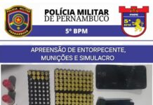 Policiais do 5ºBPM apreendem drogas, munições e arma de fogo no bairro Pedro Raimundo