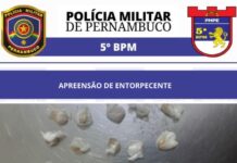 Policiais do 5°BPM prendem homem por tráfico de drogas no centro de Petrolina