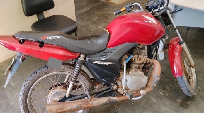 PMBA recupera motocicleta com restrição de furto/roubo em Itamotinga