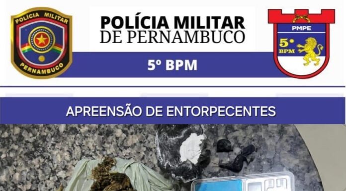 Homem é preso por tráfico de drogas no bairro São Gonçalo neste domingo