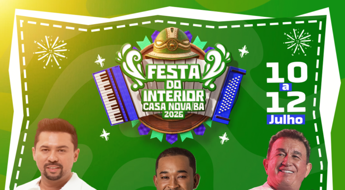 De 10 a 12 de julho, Festa do Interior 2026 promete entrar para a história com grandes atrações e valorização da cultura de Casa Nova (BA)
