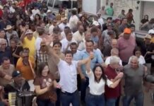 João Campos, pré-candidato ao governo de Pernambuco é recebido em Dormentes