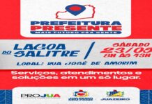 Lagoa do Salitre receberá mutirão de serviços gratuitos da prefeitura neste sábado (23)