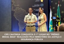 A CIPE Caatinga vence em primeiro lugar o “Prêmio BRASIL MAIS” realizado pelo Ministério da Justiça e Segurança Pública