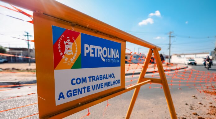 Petrolina: Avenida Brasil passa por interdição parcial nesta quarta (3) e quinta-feira (4) para obra de implantação de rede de esgoto