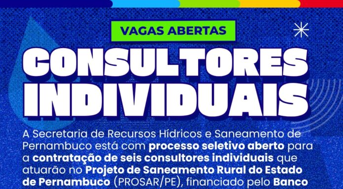 Oportunidade: SRHS abre seleção para contratar consultores individuais para o PROSAR/PE
