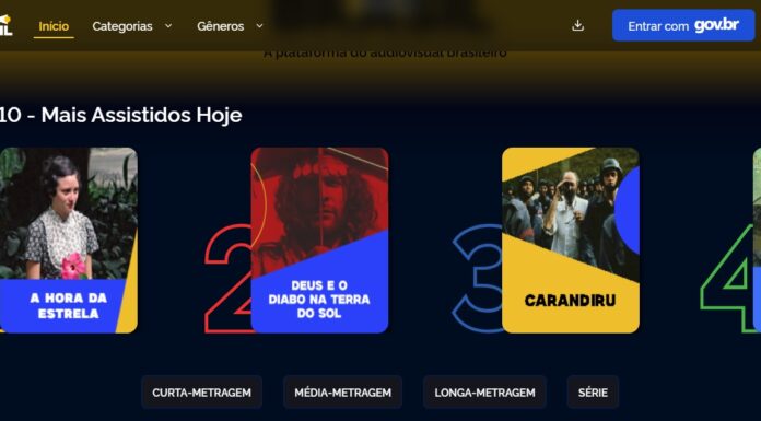 Streaming gratuito de cinema nacional está disponível no Tela Brasil