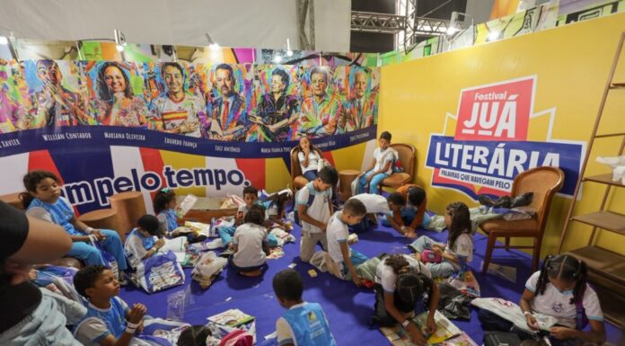 Grande Rio FM 100,7 marca presença no 2º dia do Juá Literária 2026; Carreta Literária traz universo lúdico da leitura para crianças e público em geral