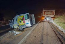 Três pessoas morrem após colisão entre ambulância e veículo bitrem na BR-316, em Ouricuri