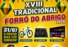 31 de julho: o 18º tradicional Forró do Abrigo vai reunir música, alegria e solidariedade em prol dos idosos do Lar São Vicente de Paulo
