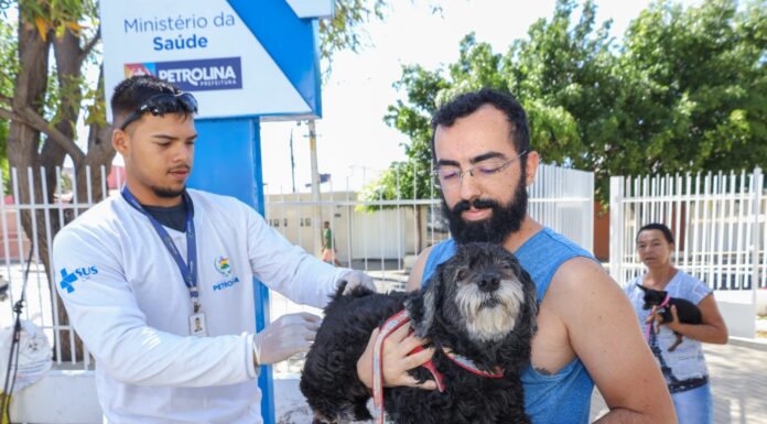 Bora Petrolina terá vacinação antirrábica gratuita para cães e gatos neste sábado (4) no Alto do Cocar