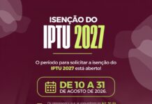 Prefeitura de Lagoa Grande abre prazo para solicitação de isenção do IPTU 2027 nesta segunda (10)