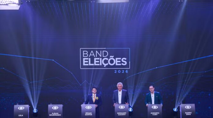 Com Caiado, Renan e Cury, primeiro debate presidencial é marcado por críticas às ausências de Lula e Flávio