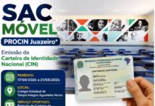 SAC Móvel realiza atendimento para emissão da Carteira de Identidade Nacional em Juazeiro