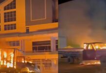 Dois caminhões pegam fogo no bairro João XXIII, em Juazeiro